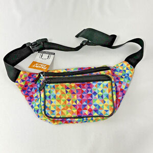 Fanny Pack Geometric Design Pocketed Waist Pack Belt Bag Sojourner Bags NWT